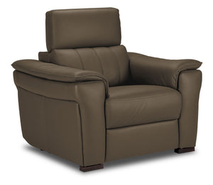 Orlando-Ray Leather Chair - Taupe