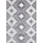 Diamond Mist 5'3" x 7'7" Diamond Pattern Area Rug - Grey, White