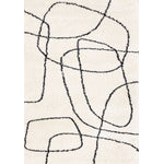 Pace 6'7" x 9'6" Outlinded Shapes Area Rug - Cream, Black