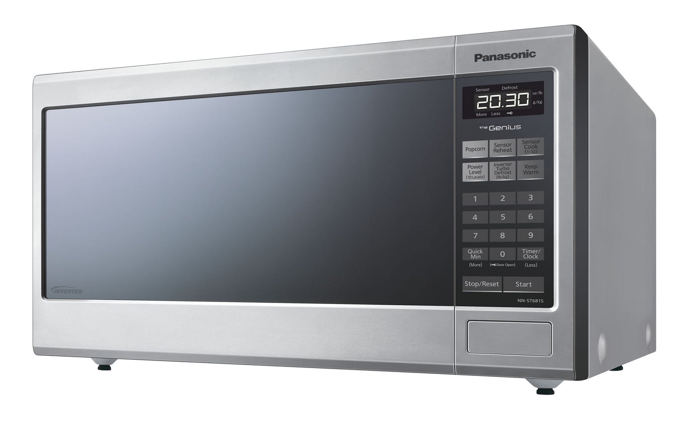 Panasonic Stainless Steel Countertop Microwave with Genius Sensor (1.2 Cu.Ft.) - NNST681SCC
