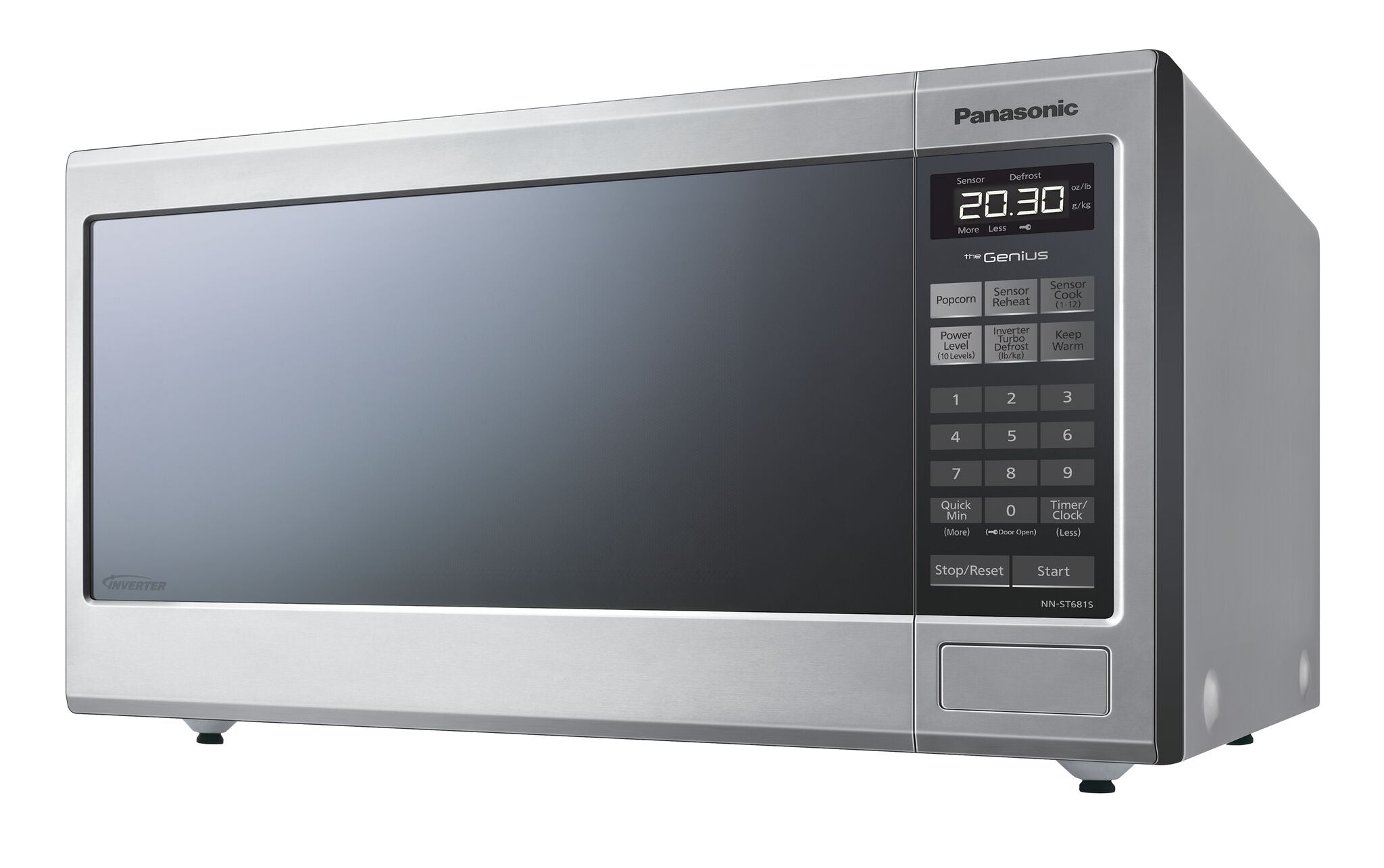 Panasonic Stainless Steel Countertop Microwave with Genius Sensor (1.2 Cu.Ft.) - NNST681SCC