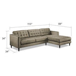 Paragon 2-Piece Sectional with Right-Facing Chaise - Taupe