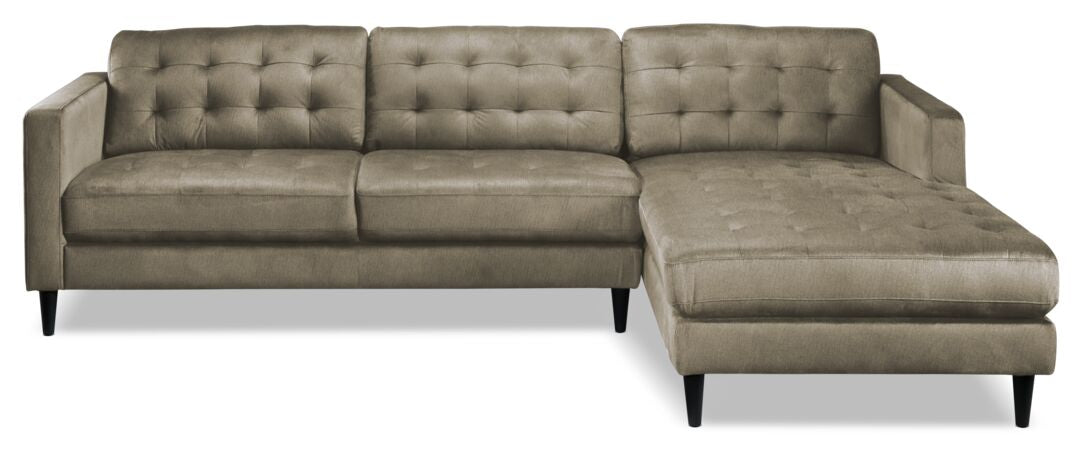 Paragon 2-Piece Sectional with Right-Facing Chaise - Taupe