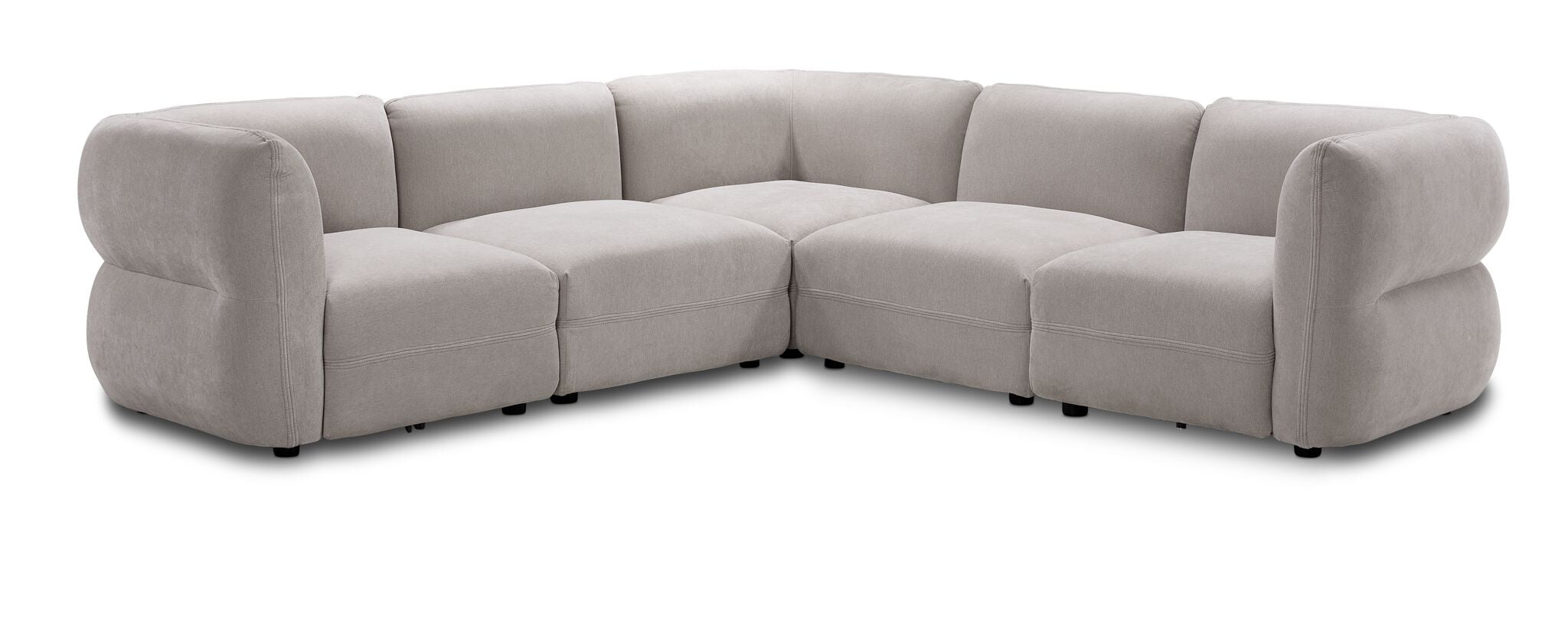 In Full Bloom - Porto 5-Piece Modular Sectional - Taupe
