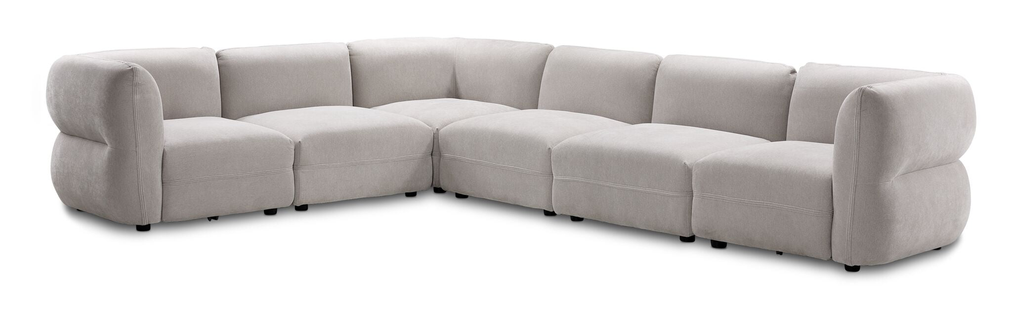 In Full Bloom - Porto 6-Piece Modular Sectional - Taupe