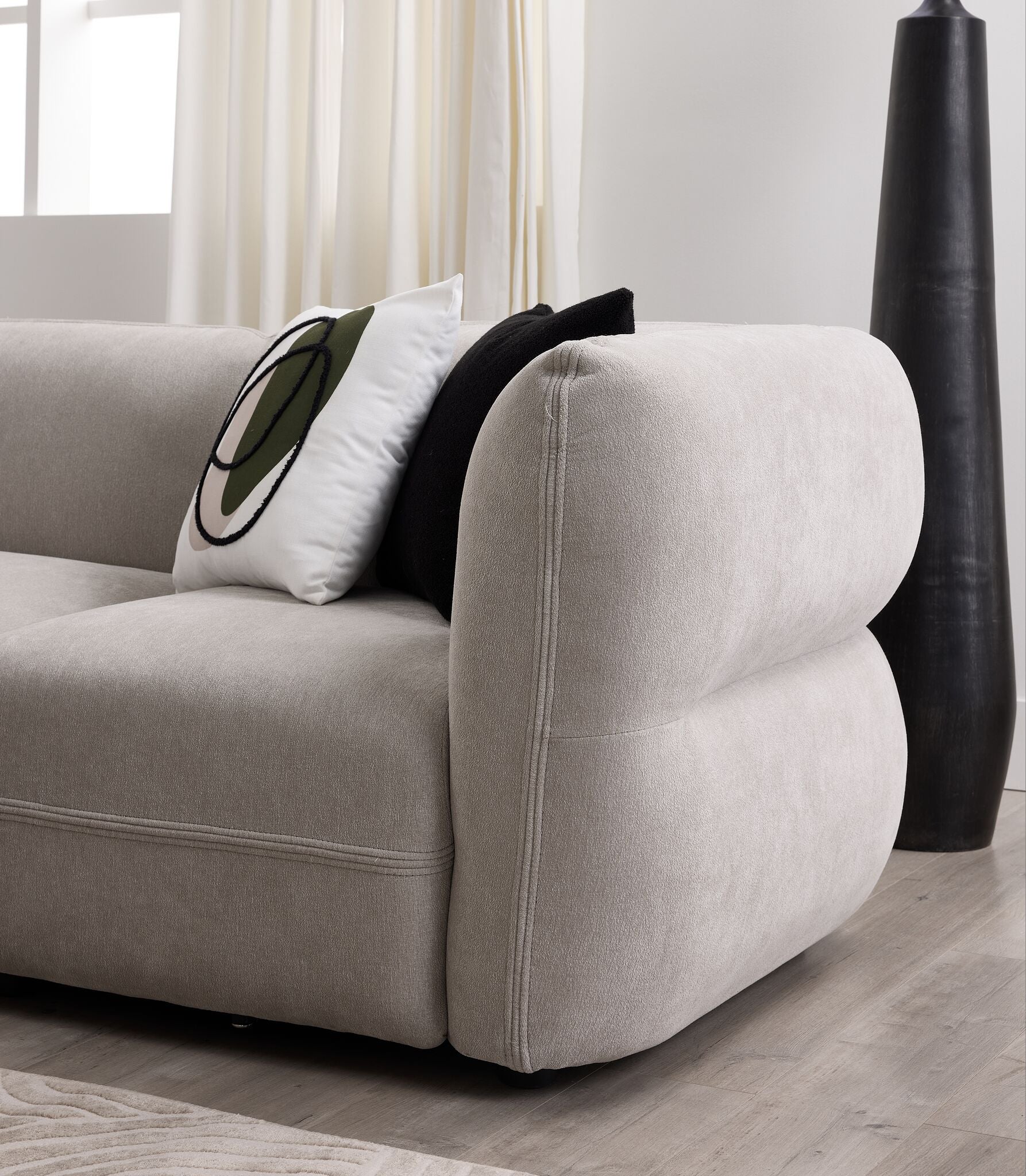 In Full Bloom - Porto 6-Piece Modular Sectional - Taupe