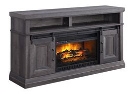 Preston Fireplace TV Stand - Charcoal