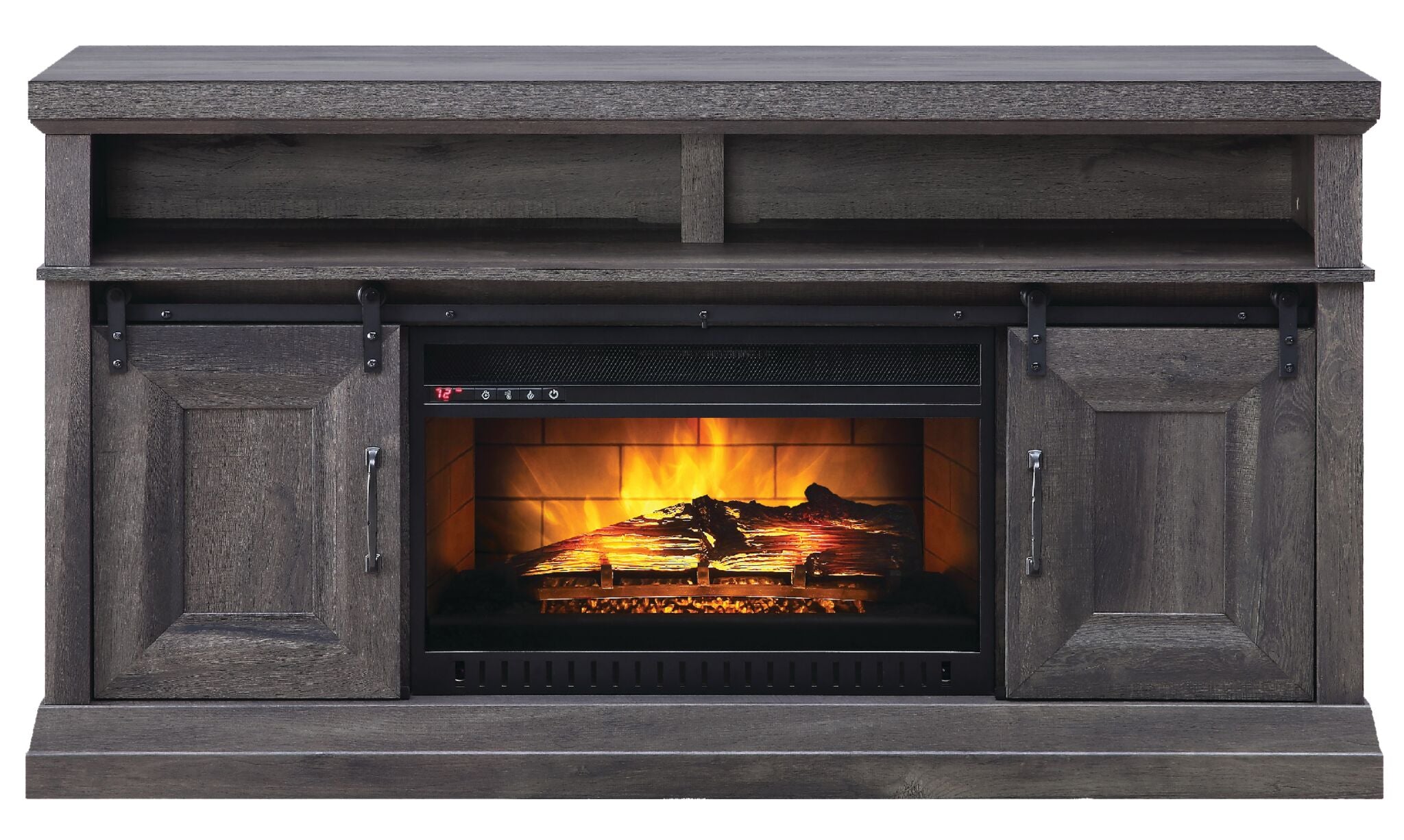 Preston 59.75" Fireplace TV Stand - Charcoal