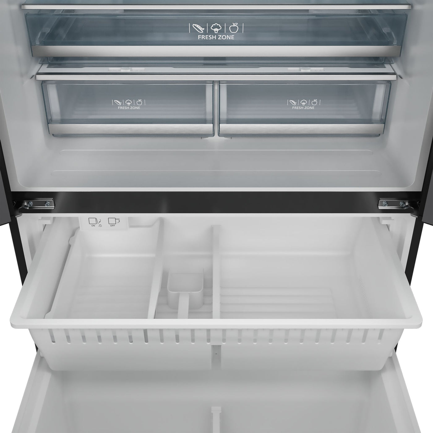 Thor Kitchen - Gordon Ramsay Collection 36" 20.3 Cu. Ft. Matte Black Counter-Depth French Door Refrigerator with Ice Maker - RF3621CTD00-BRZ