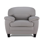 Raphael Leather Chair - Cloud Grey
