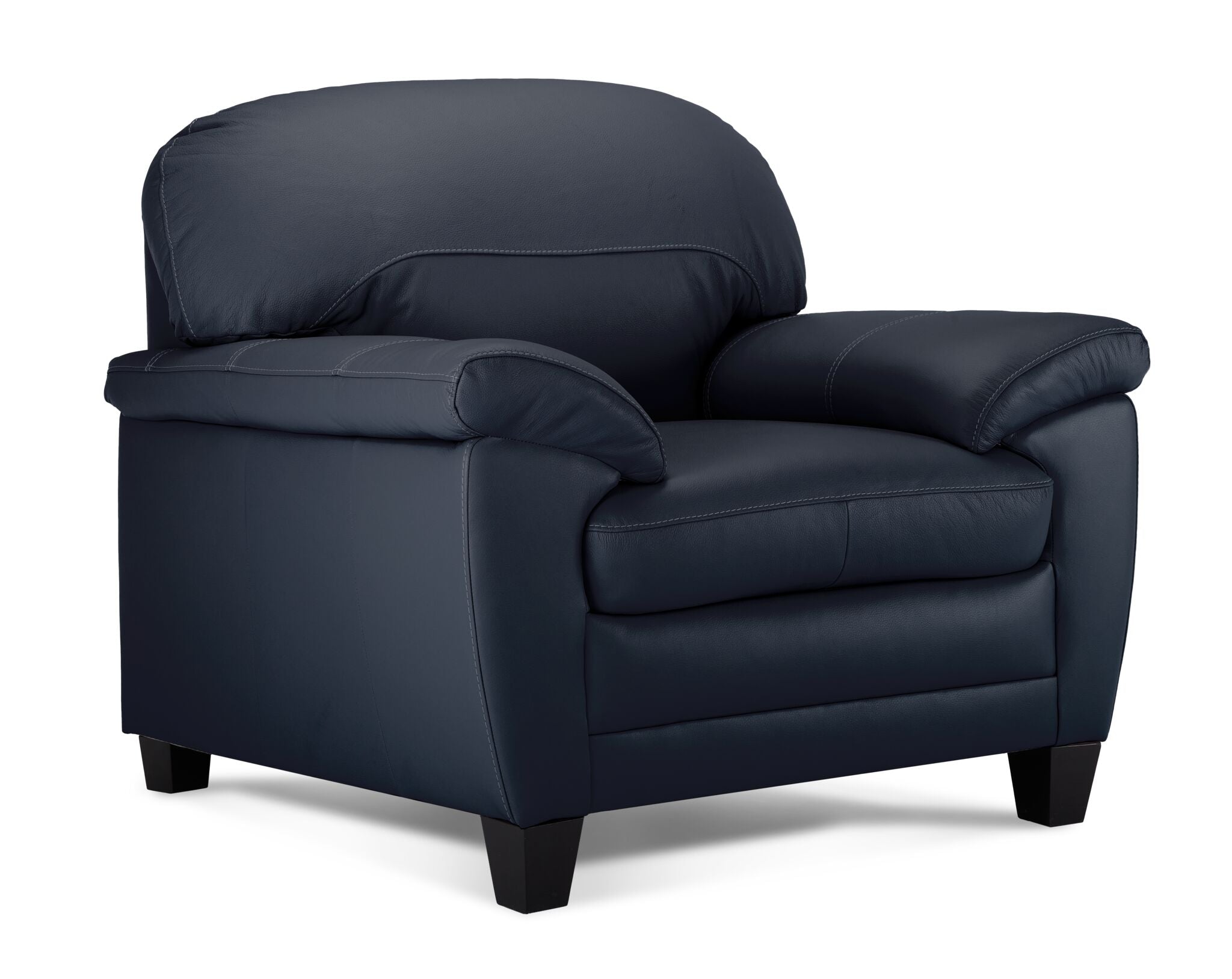 Raphael Leather Chair - Navy