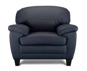 Raphael Leather Chair - Navy