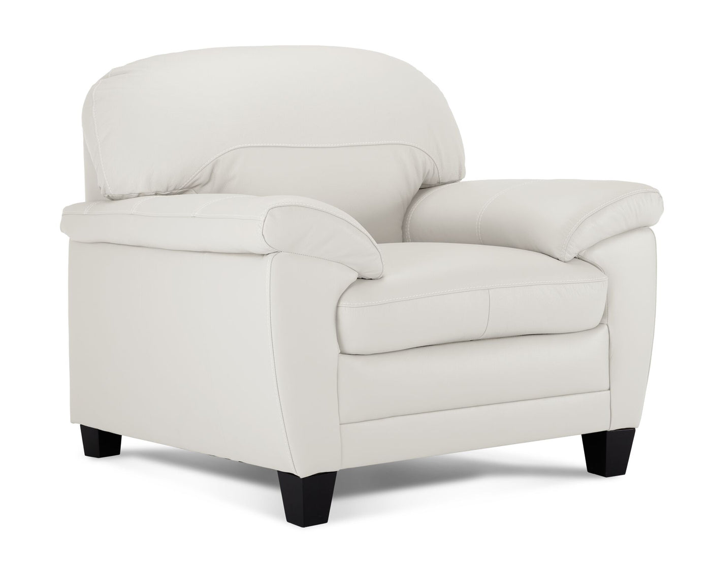 Raphael Leather Chair - Silver Grey