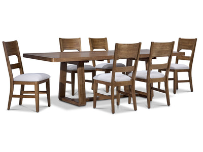 Raylan 7-Piece Extendable Dining Set - Brown