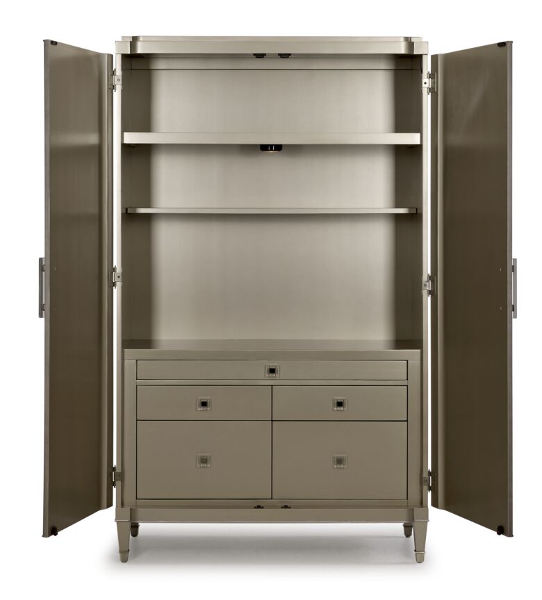 Reece Armoire - Silver Grey