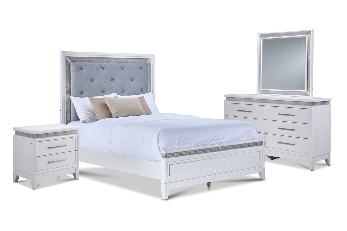 Reflections 6 - Piece King Bedroom Package - White