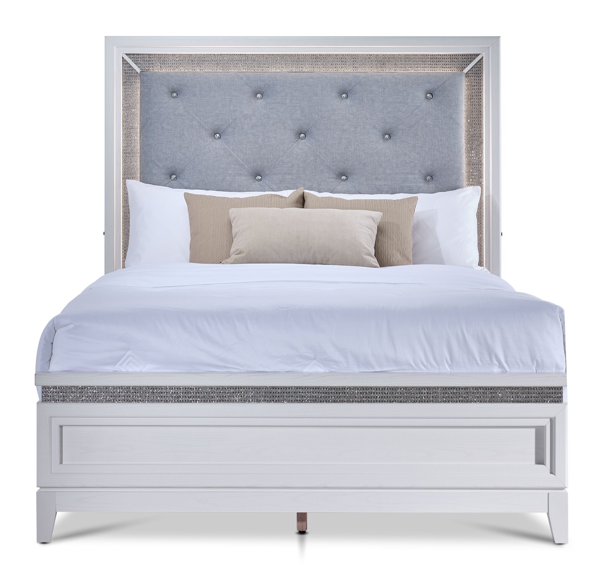 Reflections 3 - Piece King Bed - White
