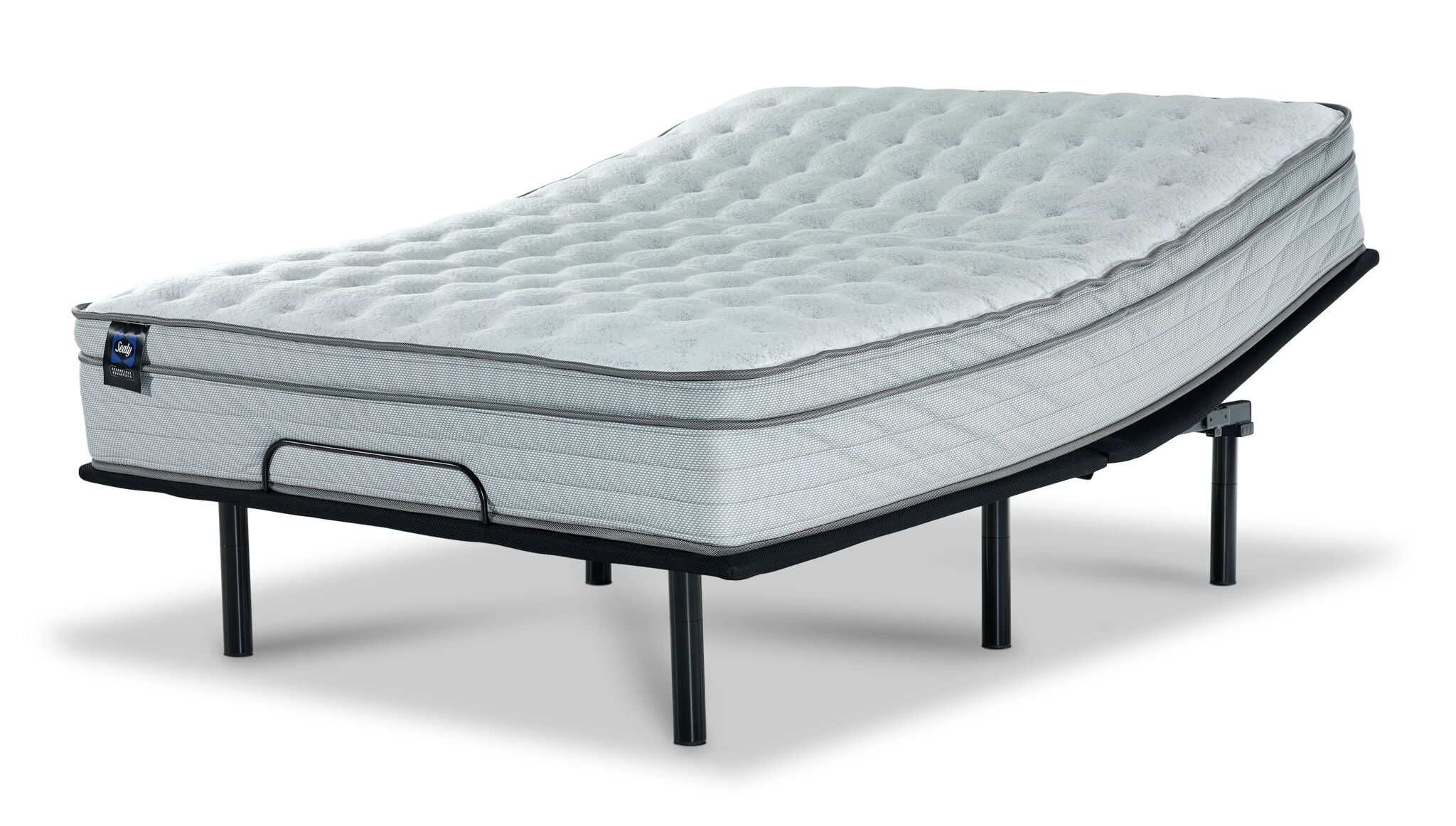 Sealy® Essentials Remy II Firm Eurotop Queen Mattress and L2 Motion Adjustable Base 2.0