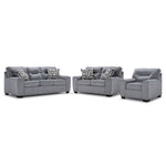 Mackay Sofa, Loveseat and Chair Set - Grey