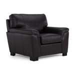 Reynolds Leather Sofa and Chair Set - Coffee