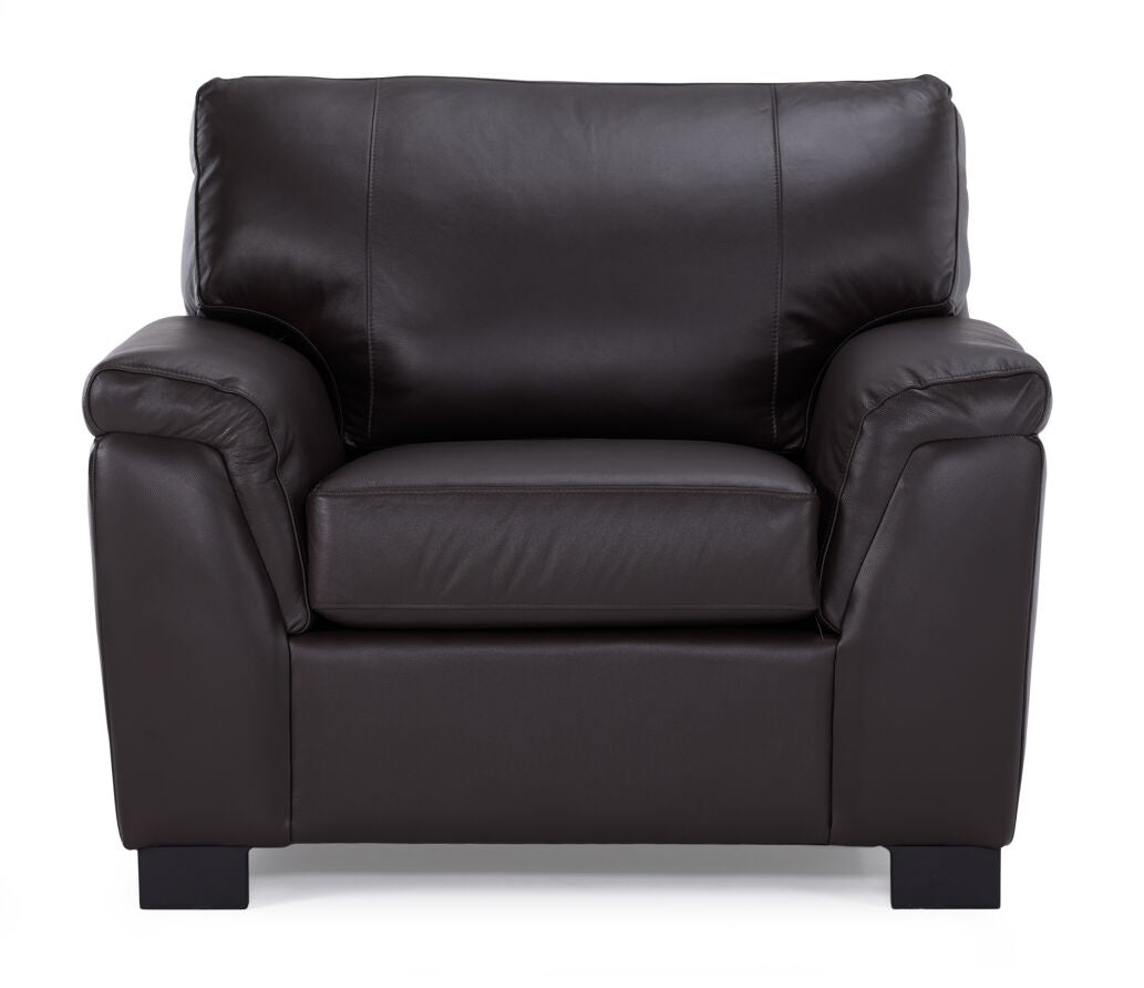 Reynolds Leather Chair - Coffee