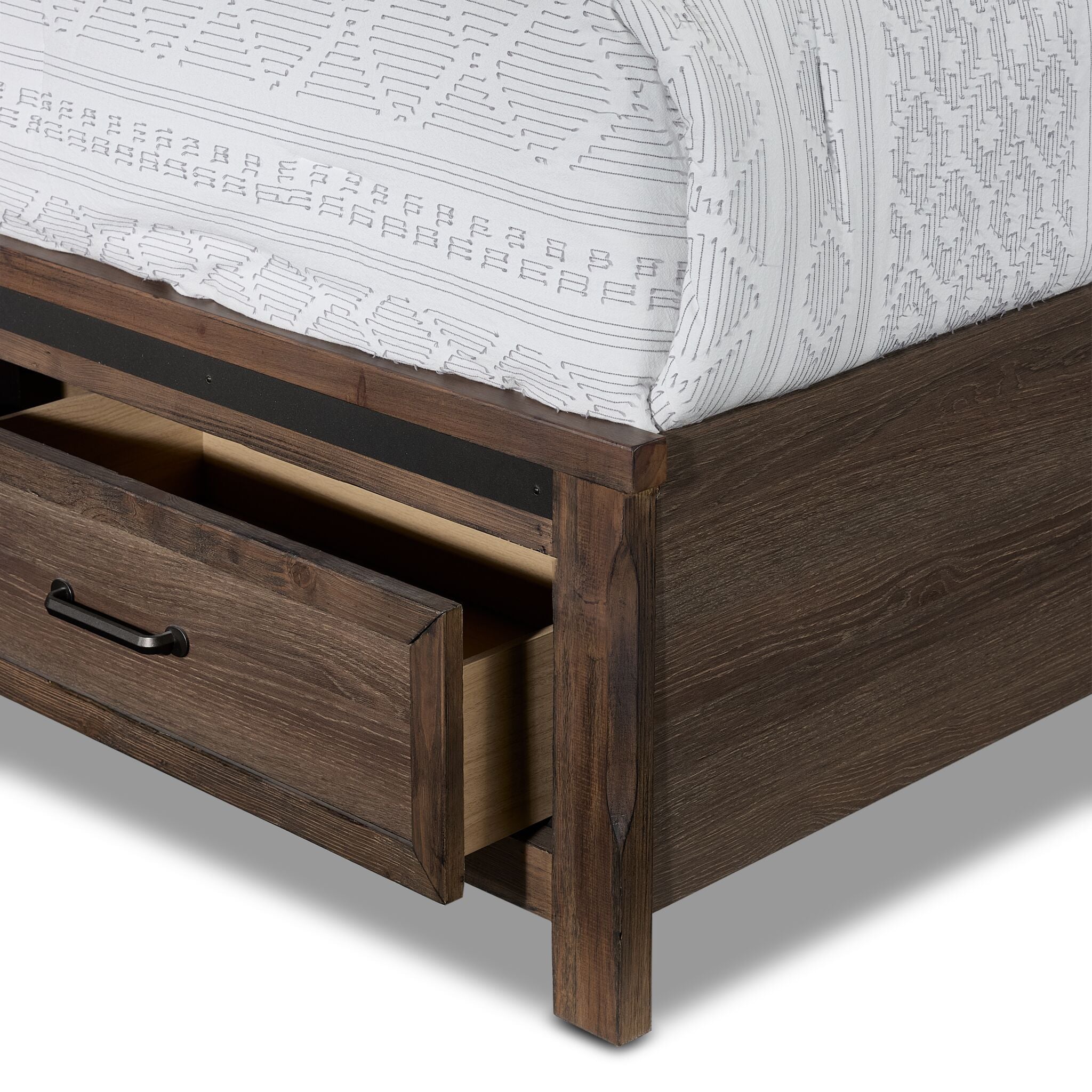 Rossco 3-Piece Queen Storage Bed - Rustic Oak