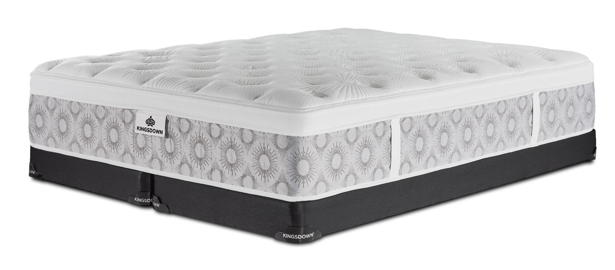 Kingsdown Rothwell Medium Euro Top Queen Mattress and Split Low Profile Boxspring Set