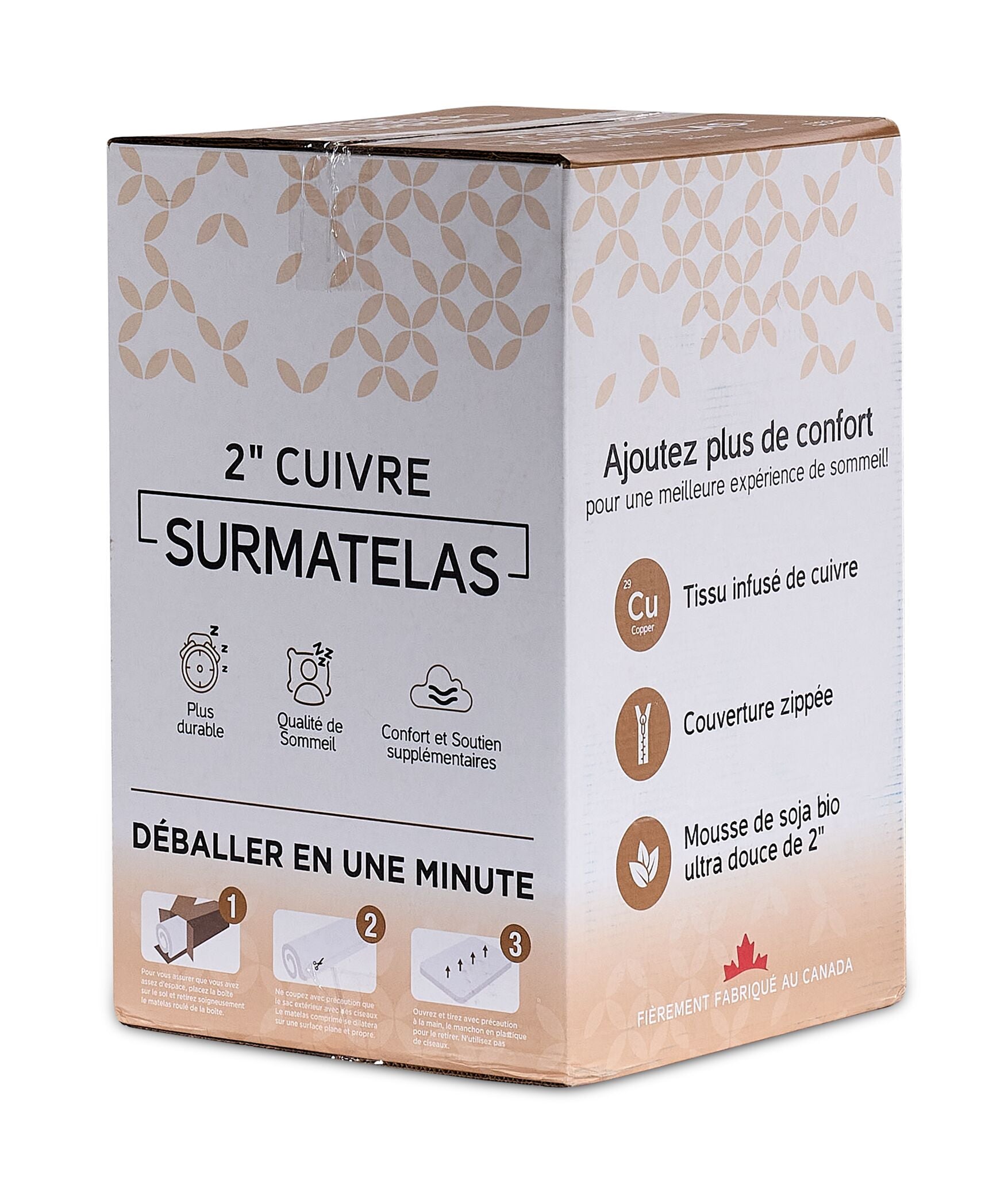 So Sleepy 2" Copper Twin Mattress Topper