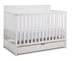 Delta Children Saint 6-in-1 Convertible Crib with Under Bed Storage Drawer - Bianca White