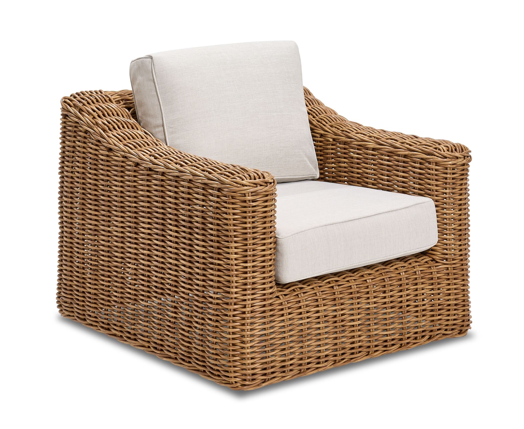 Salina Outdoor Swivel Chair - Brown