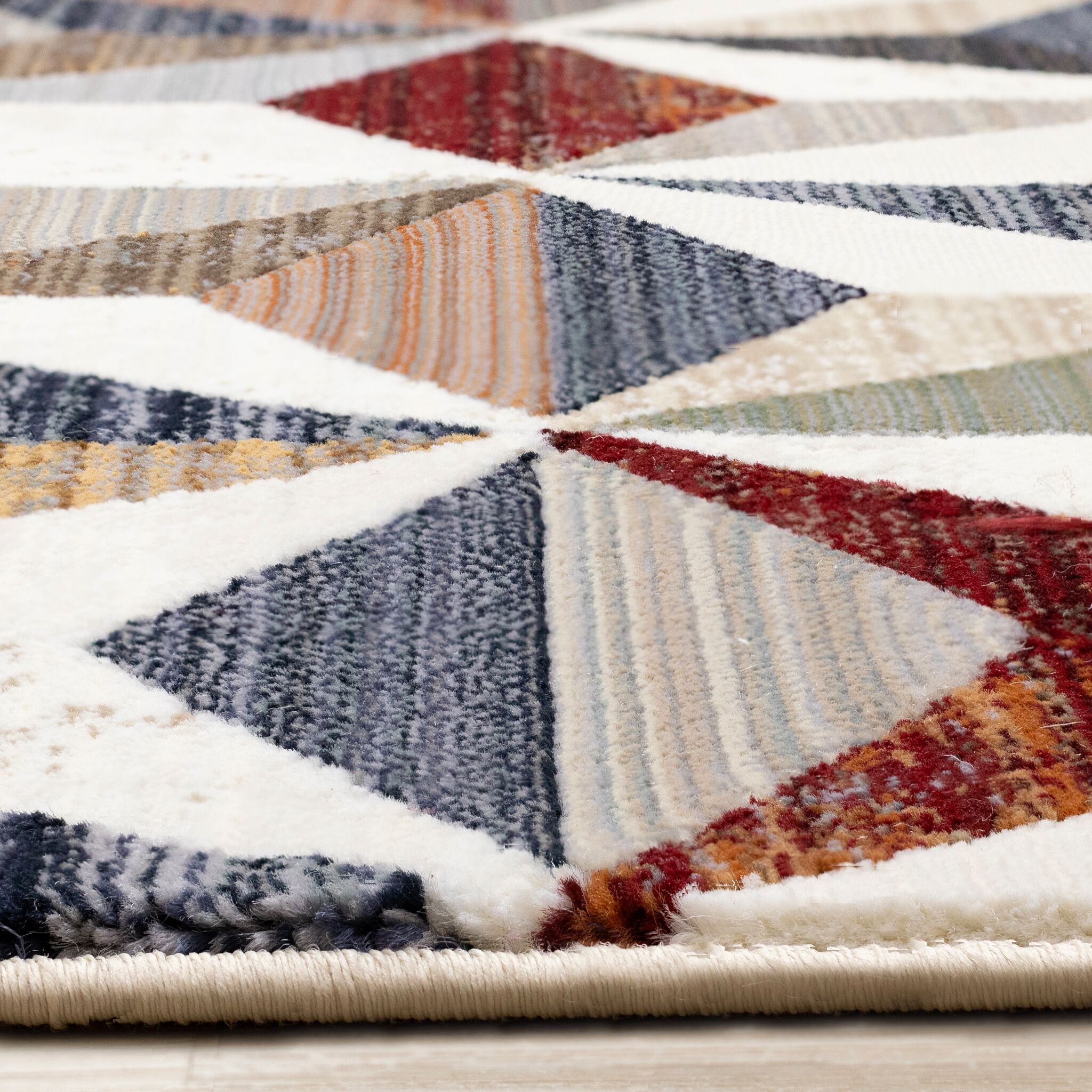 Sierra Prism 5'3" x 7'10" Geometric Star Area Rug - Cream