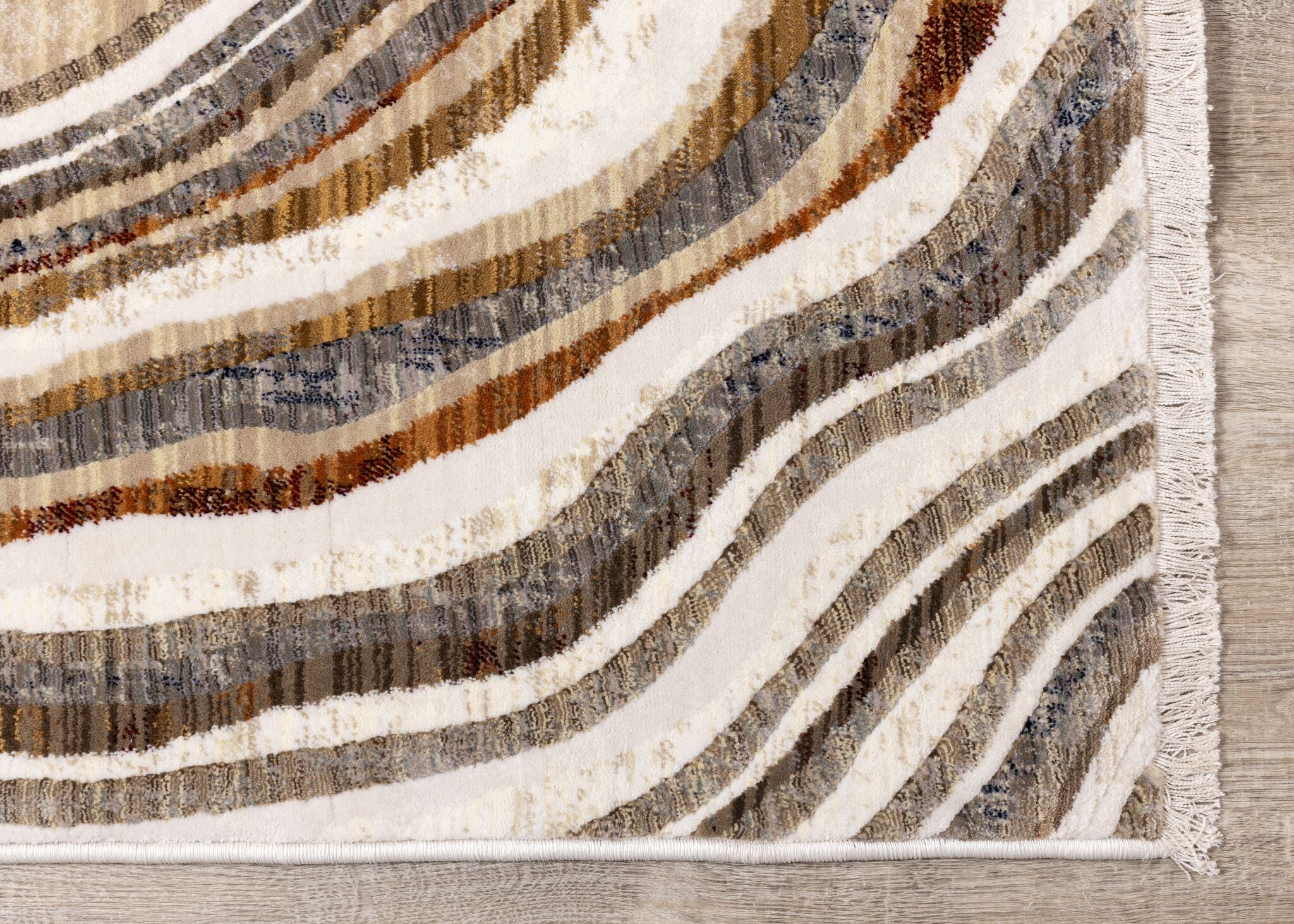 Desert Wave 5'3" x 7'10" Curvy Waves Area Rug - Beige