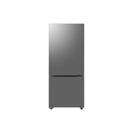 Samsung 28" 15.0 Cu. Ft. stainless steel counter-depth bottom mount refrigerator front view with flat doors