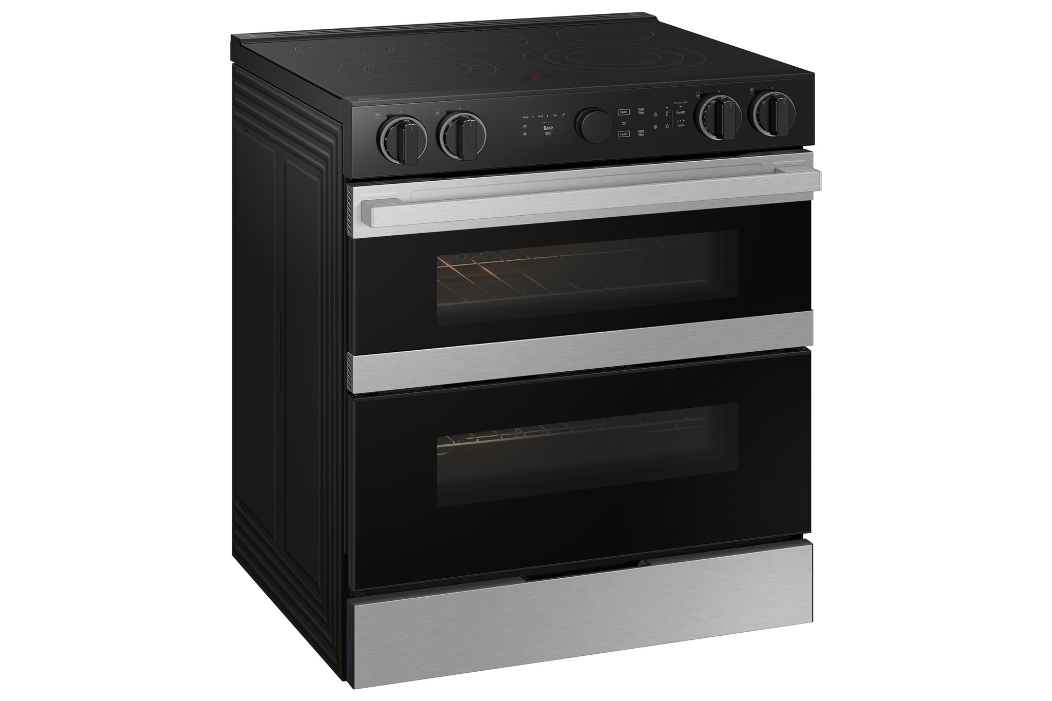Samsung Stainless Steel Dual Door Slide-In Electric Range with Illuminated Knobs ( 6.3 Cu.Ft.) - NSE6DG8550SRAC