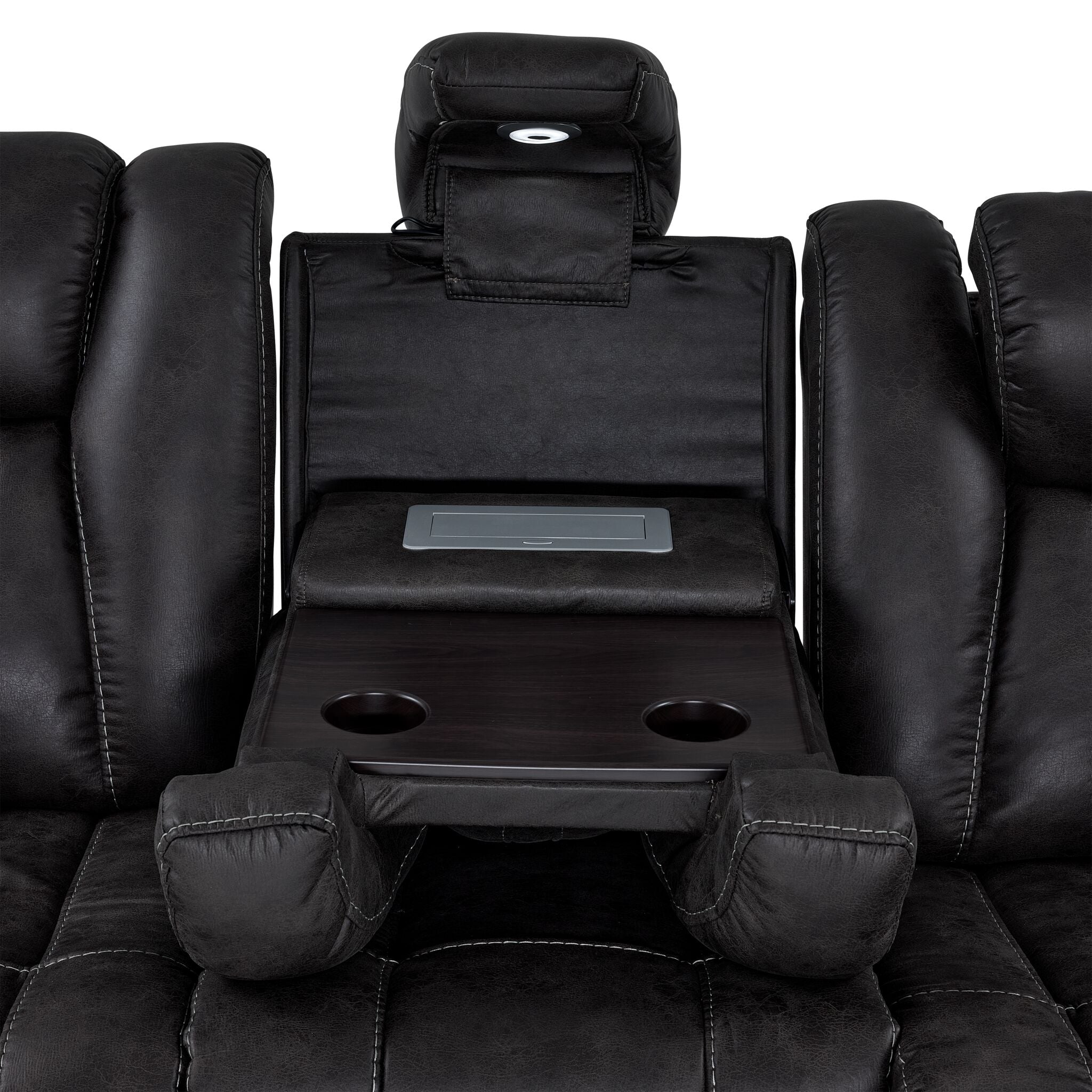 San Antonio Dual Power Reclining Sofa - Grey