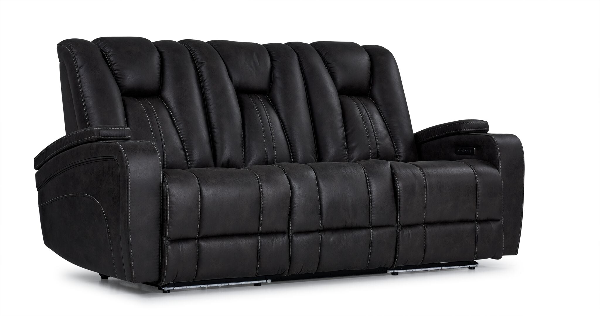 San Antonio Dual Power Reclining Sofa and Chair Set - Grey