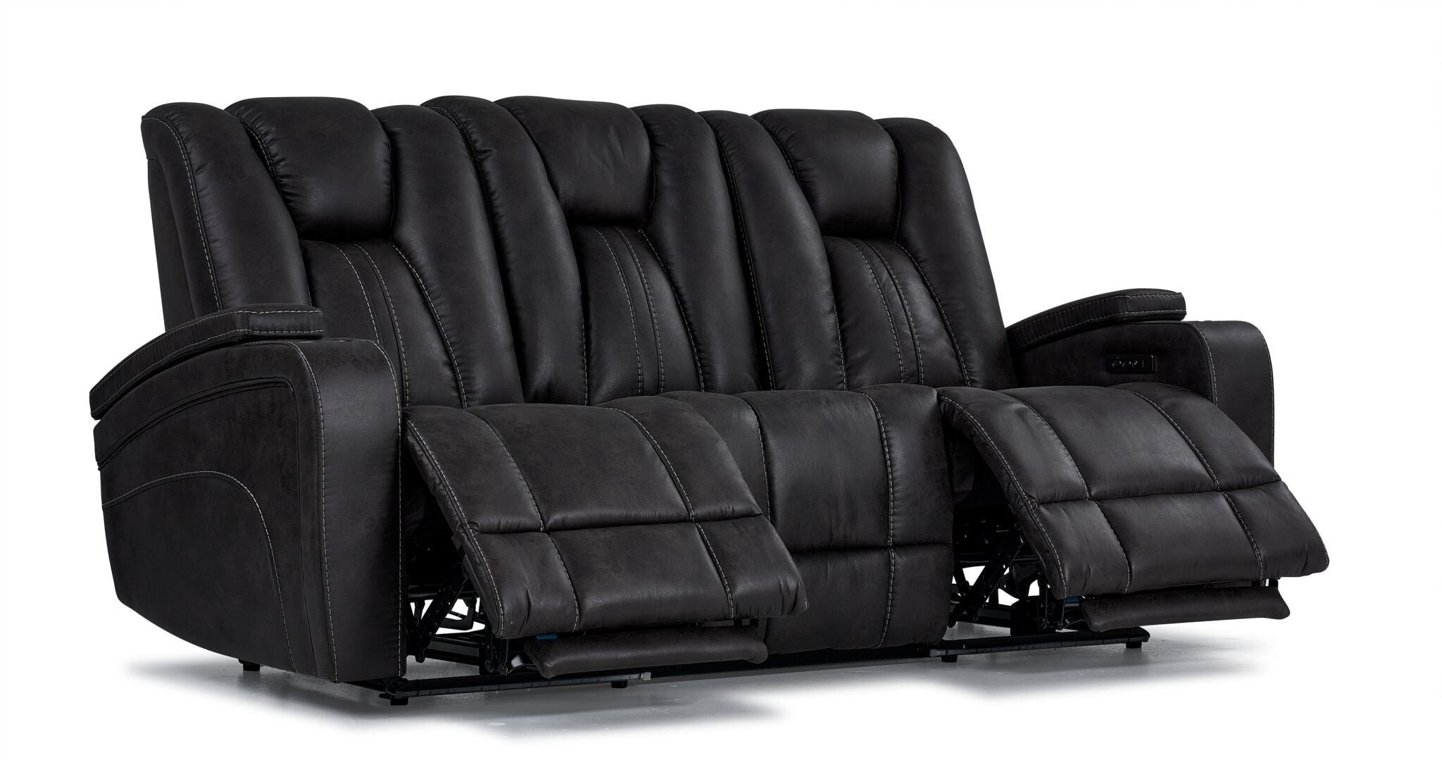 San Antonio Dual Power Reclining Sofa - Grey