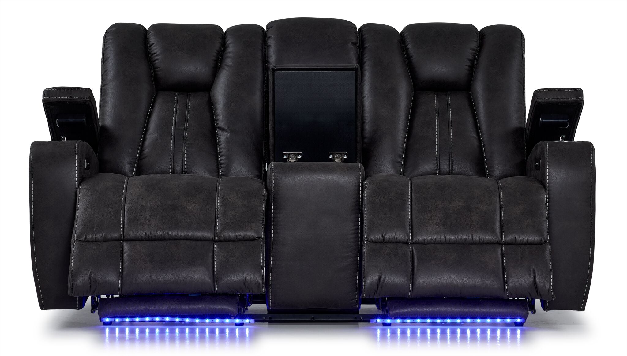 San Antonio Dual Power Reclining Loveseat with Console - Grey