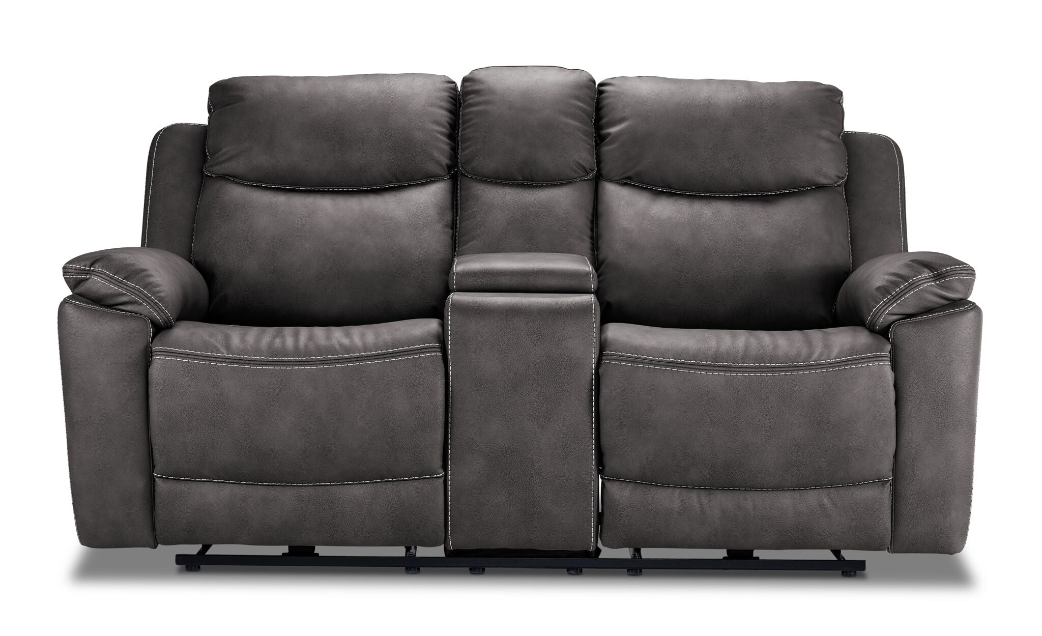 Santa Fe Power Reclining Loveseat with Console - Graphite
