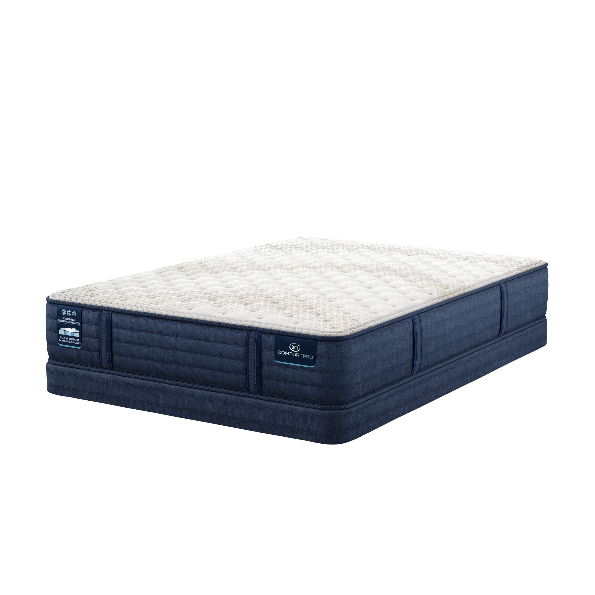 Serta iComfort PRO Scotland Firm King Mattress and Low Profile Split Boxspring Set