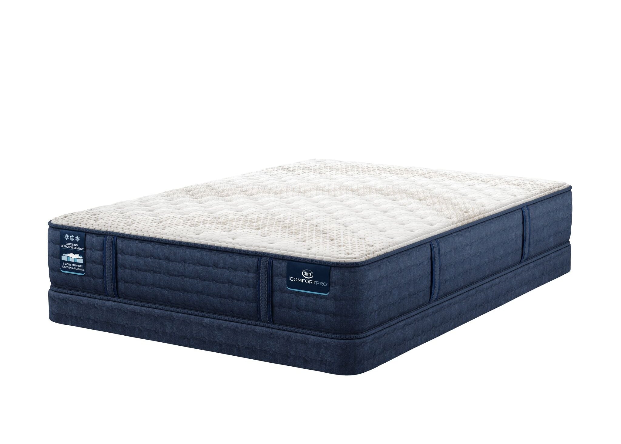 Serta iComfort PRO Scotland Firm King Mattress and Low Profile Split Boxspring Set