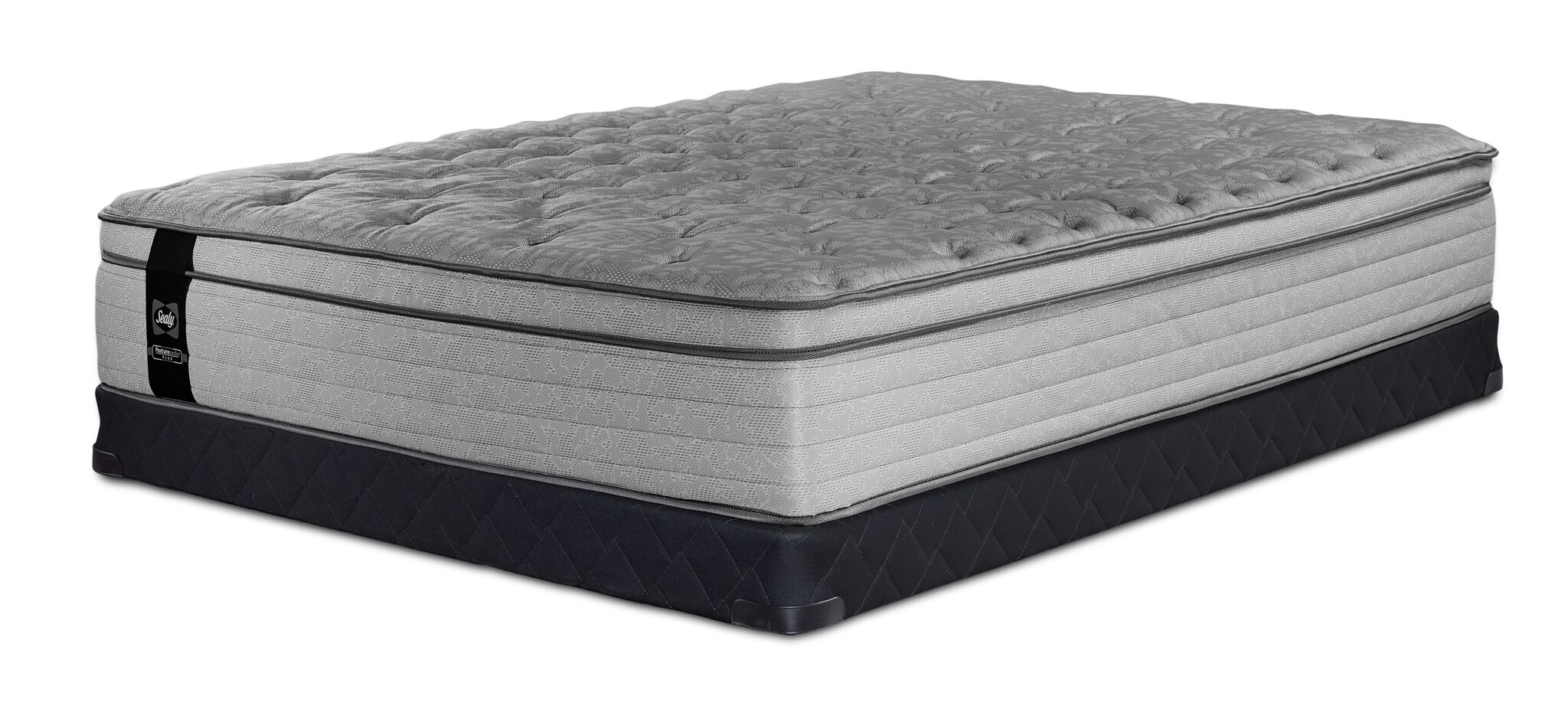 Sealy Posturepedic® Plus Sterling Artemis Euro Top Luxury Firm Queen Mattress and Low Profile Boxspring Set