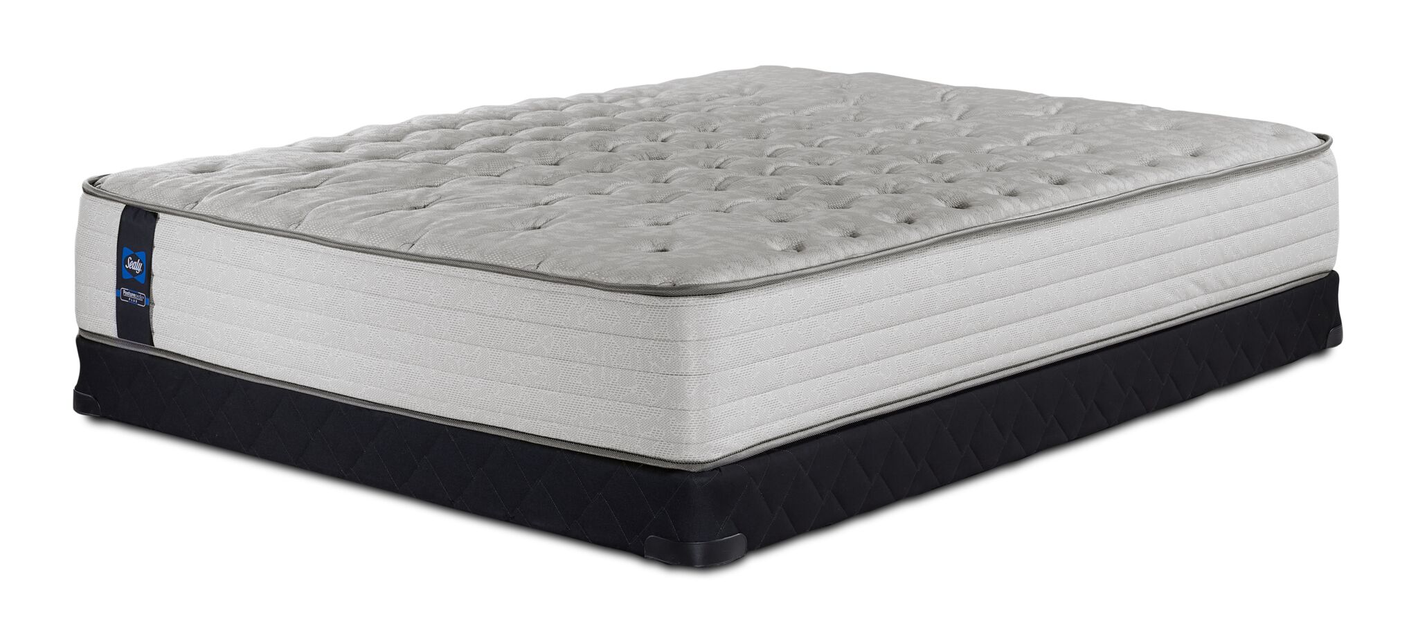Sealy Posturepedic® Plus Sterling Bowie Tight Top Firm Queen Mattress and Low Profile Boxspring Set