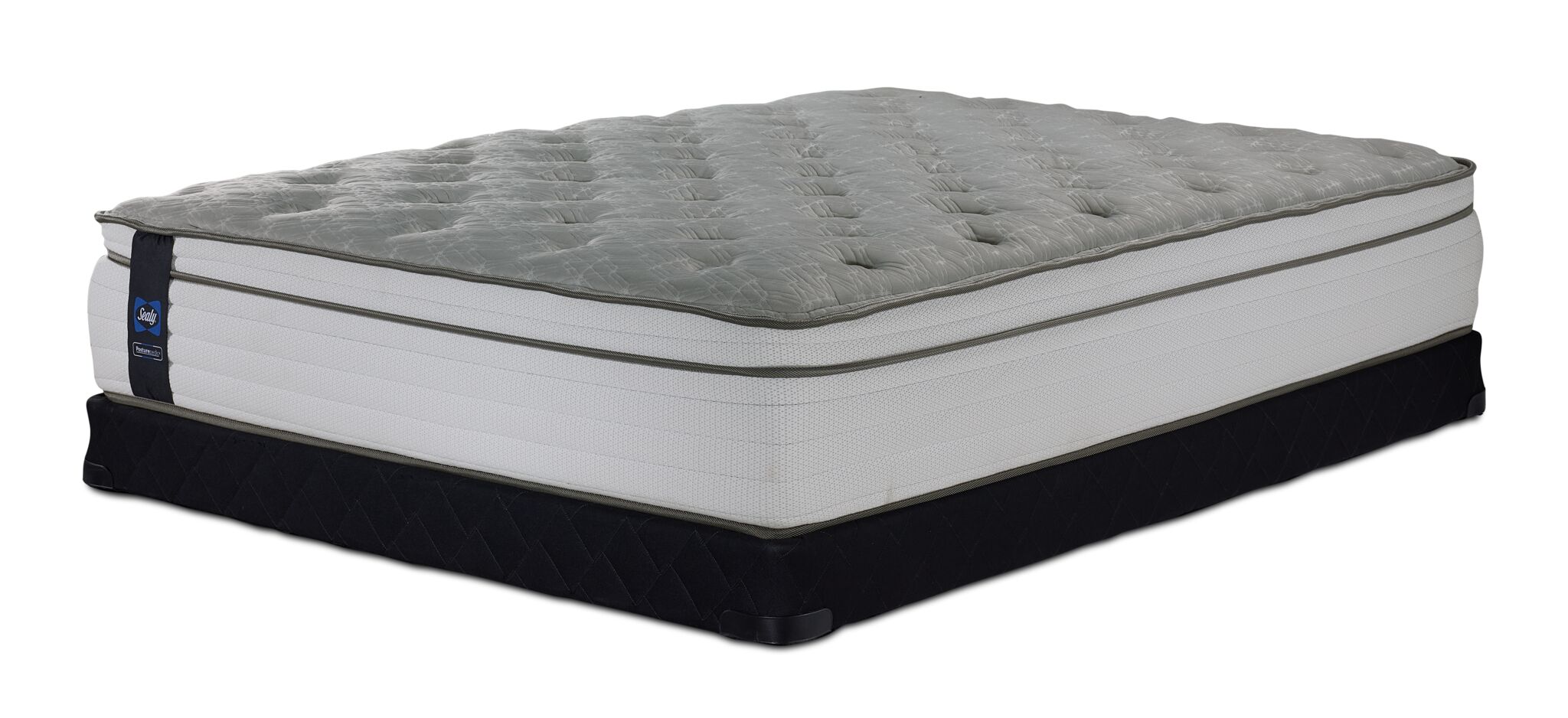 Sealy Posturepedic® Correct Comfort 4 Firm Eurotop Queen Mattress and Low Profile Boxspring Set