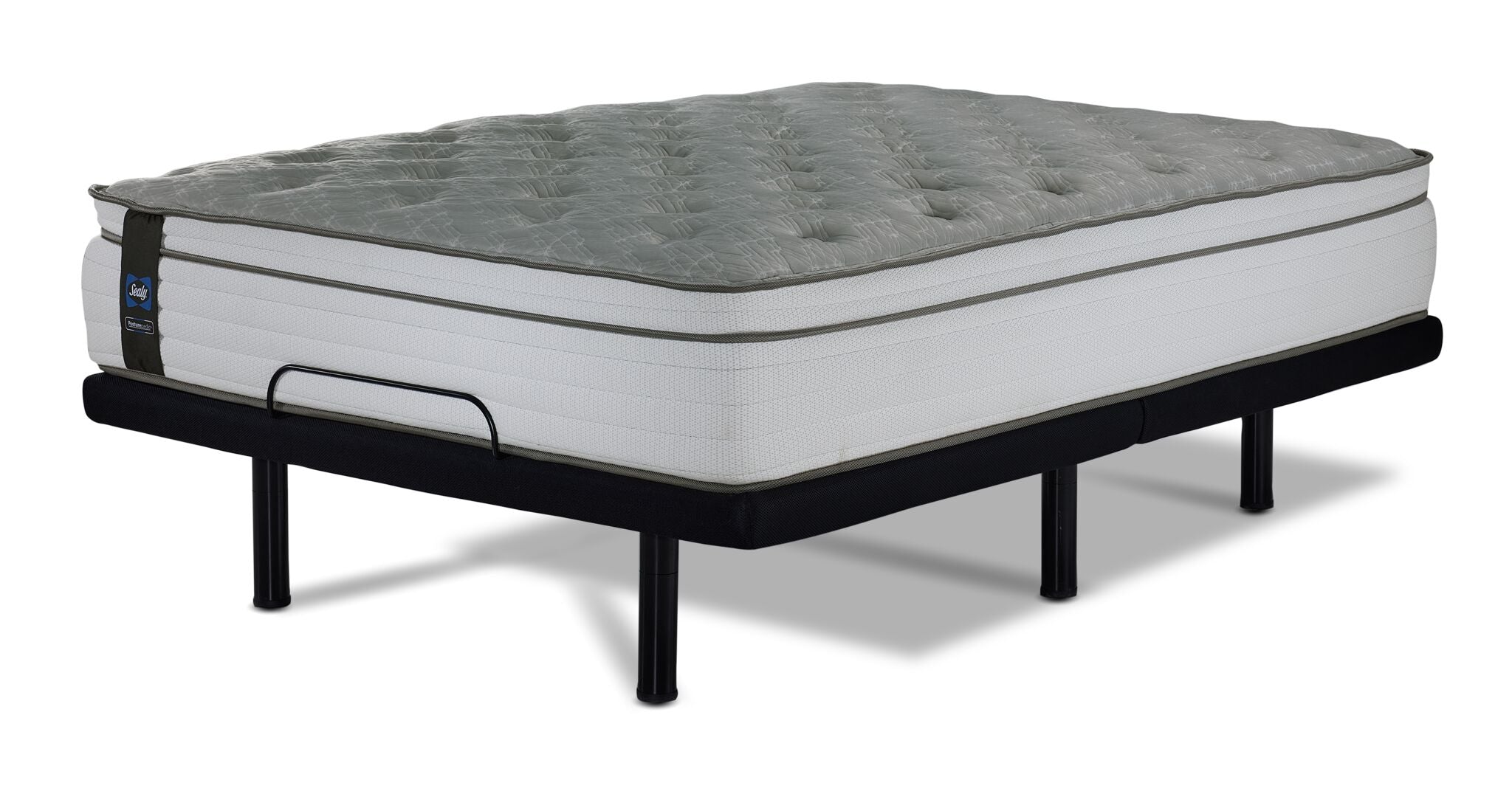 Sealy Posturepedic® Correct Comfort 5 Medium Eurotop King Mattress and L2 Motion Pro Adjustable Base