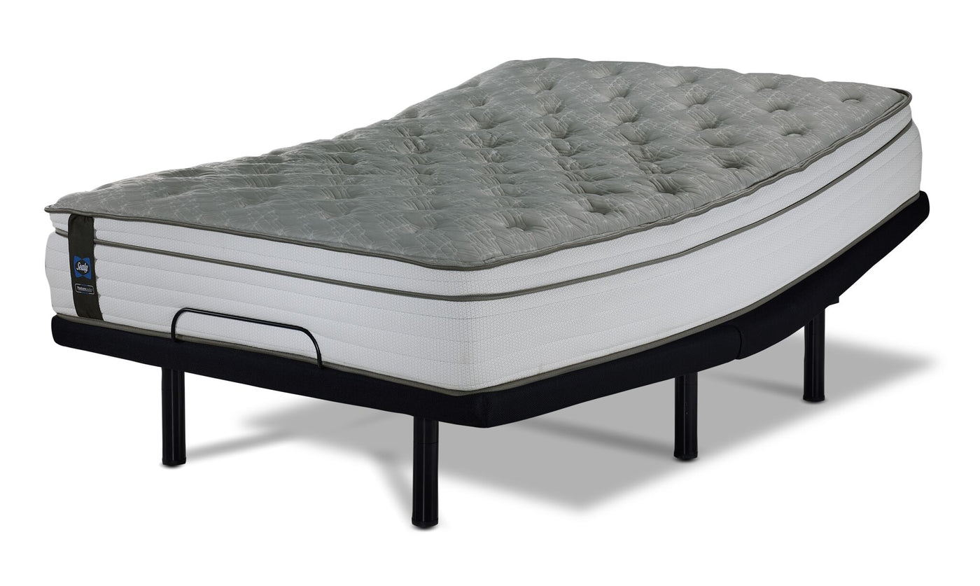 Sealy Posturepedic® Correct Comfort 5 Medium Eurotop Twin XL Mattress and L2 Motion Pro Adjustable Base