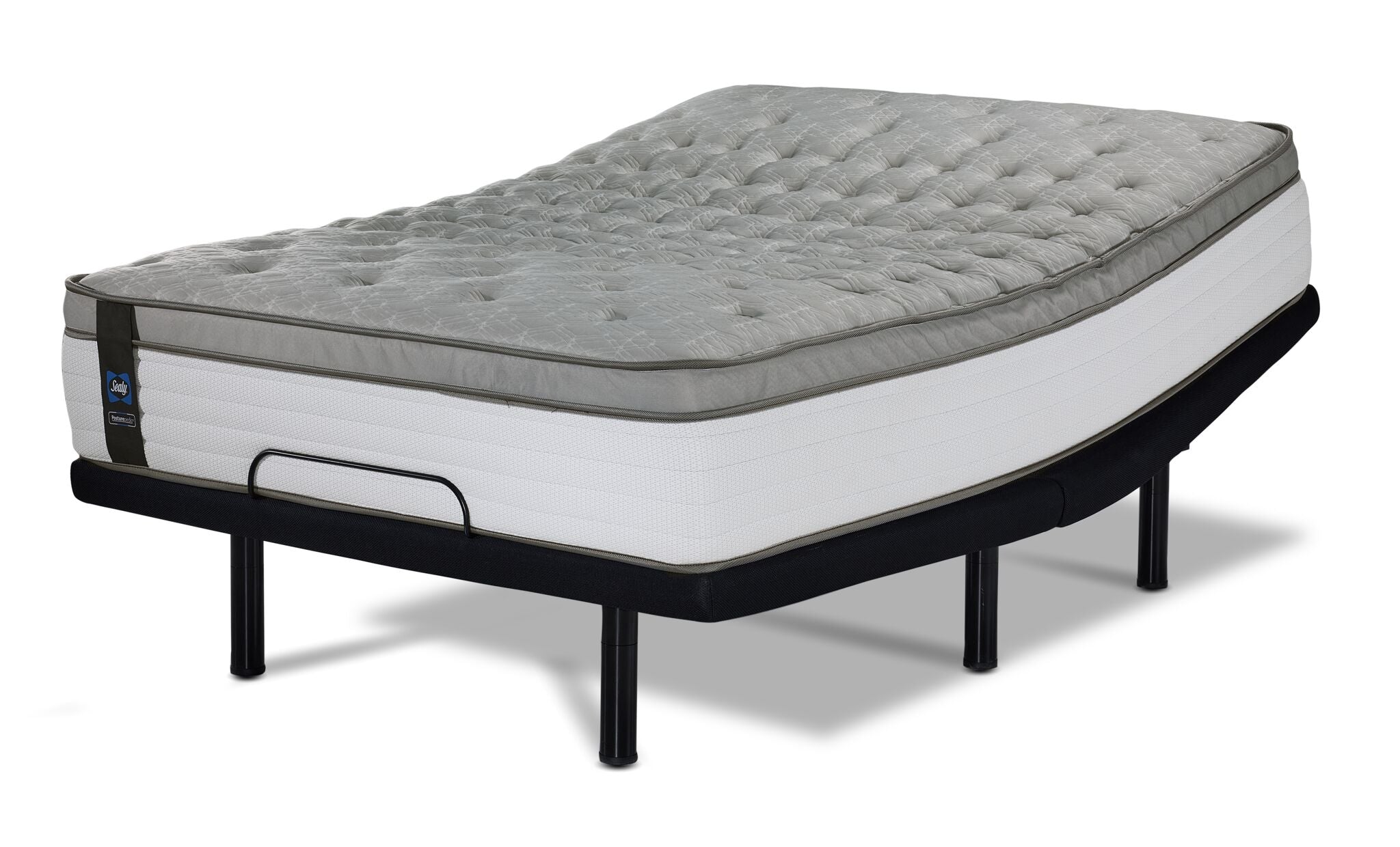 Sealy Posturepedic® Correct Comfort 6 Firm Eurotop Full Mattress and L2 Motion Pro Adjustable Base