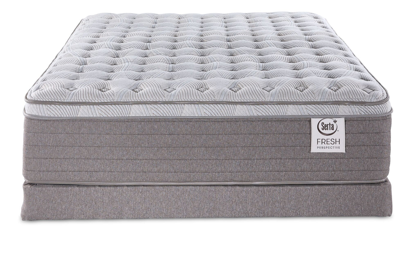 Serta Fresh Perspective Medium King Mattress and Low Profile Split Boxspring Set