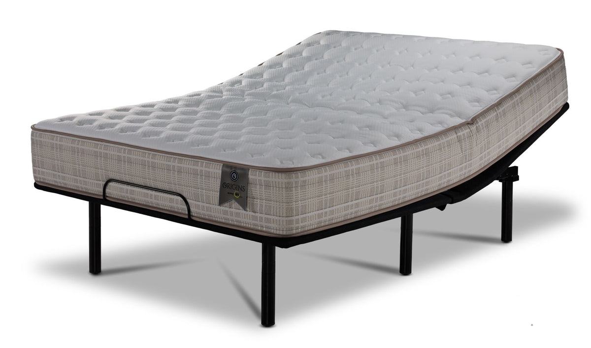 Origins by Serta Tradition Firm Tight Top Queen Mattress and L2 Motion 2.0 Adjustable Base