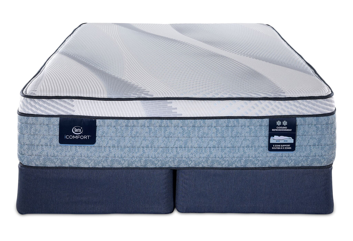 Serta iComfort® AIR 3 Medium Euro Top 13" King Mattress and Split Boxspring Set